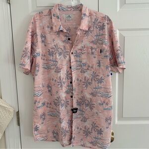 Men’s Rip Curl palm print button up